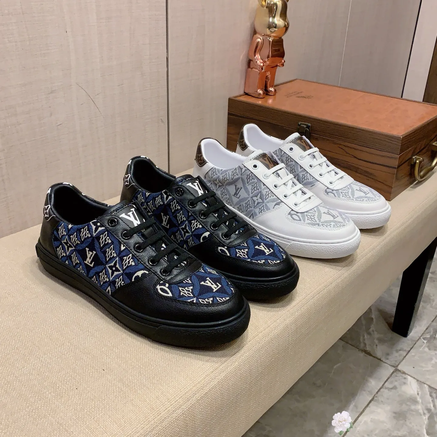 Men's Men's Shoes 💰400💰💰🎩🎩[Lightning][Lightning] "Lv*" Latest•hot style casual shoes, top brand [Seduce] luxury~purchase, top~quality. [Strong] The upper is made of imported breathable fabric with cowhide material ➕ breathable sheepskin feet (•) and fine workmanship. Original stylish and stylish soft rubber wear-resistant and non-slip outsole, light and comfortable on the feet, the real thing looks better when photographed, 0128: code: 38-44, 2️⃣ colors selected